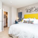 Apartment rental bedroom with closet - Elements at Prairie Center