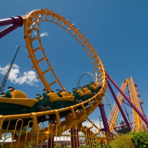 a rollercoaster in Denver Colorado