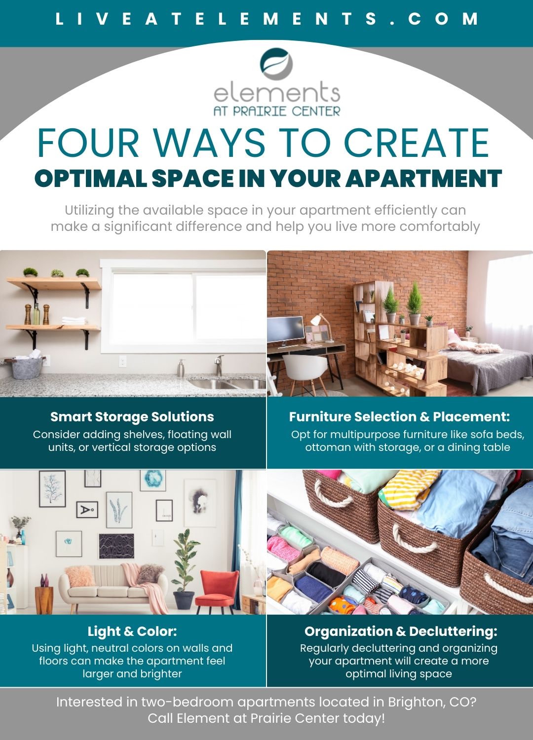 Infographic - Four Ways to Create Optimal Space in Your Apartment