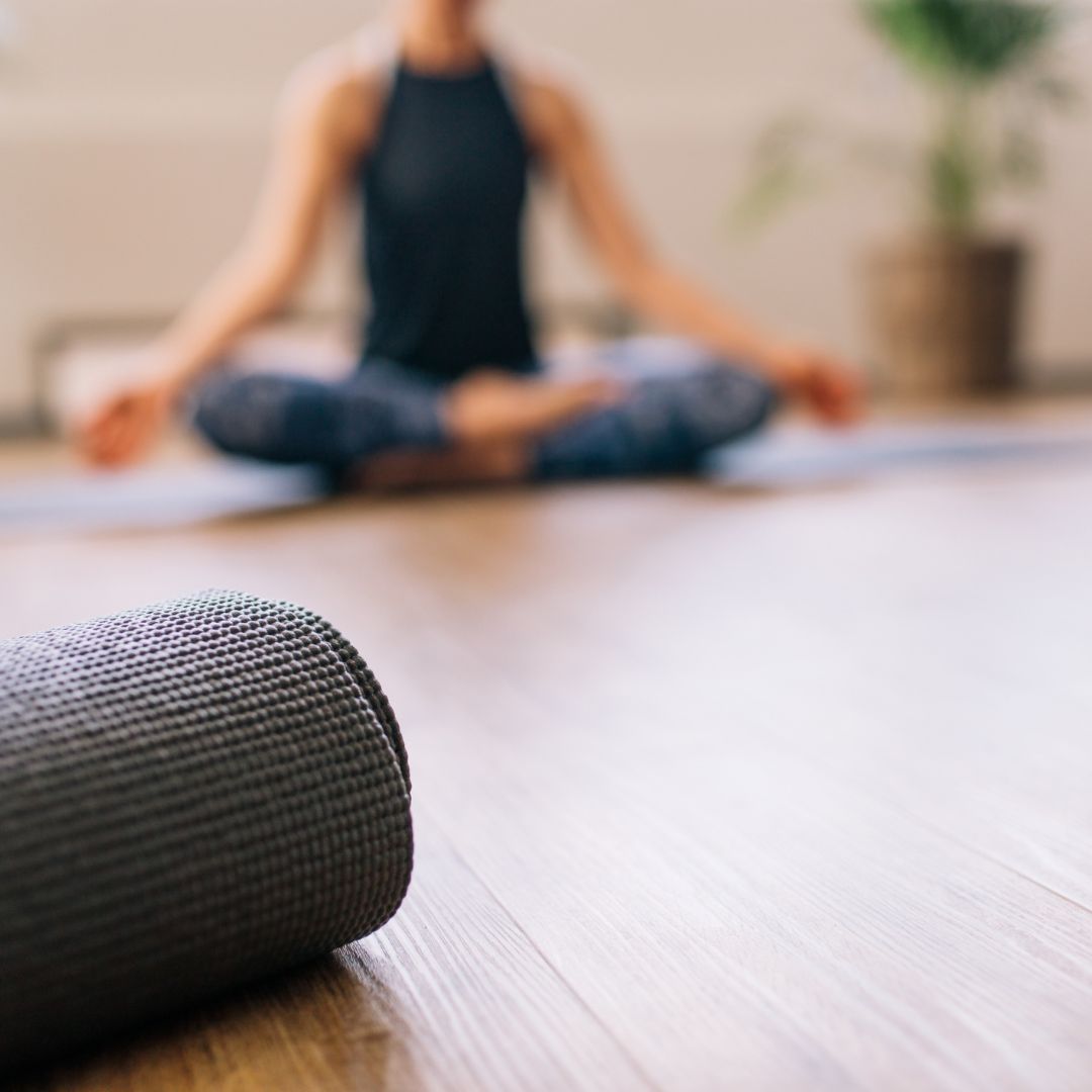 woman doing yoga