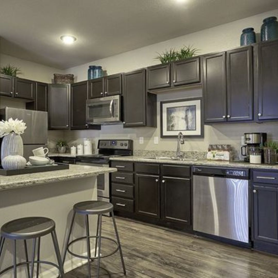 a high end apartment kitchen