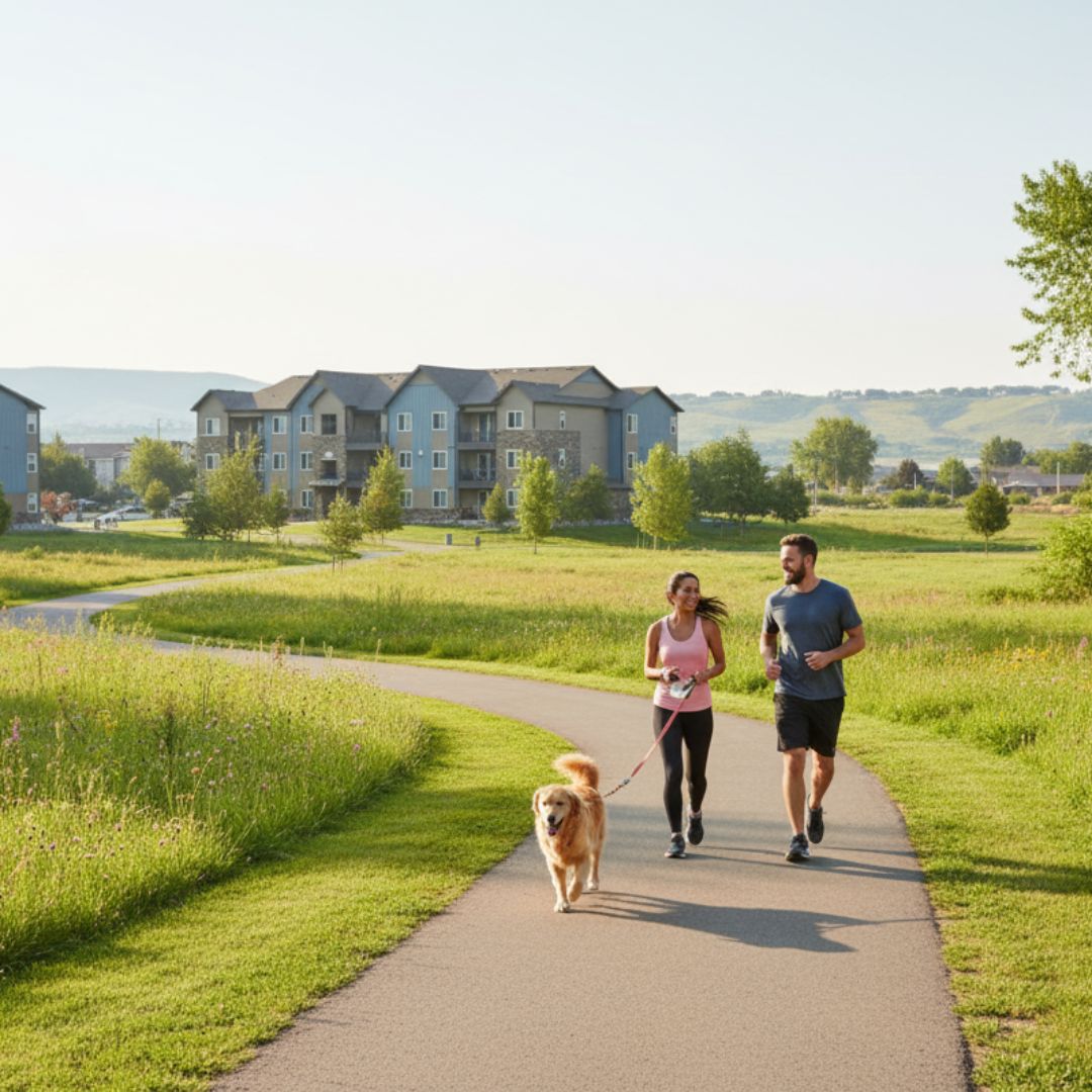 taking dogs on a walk