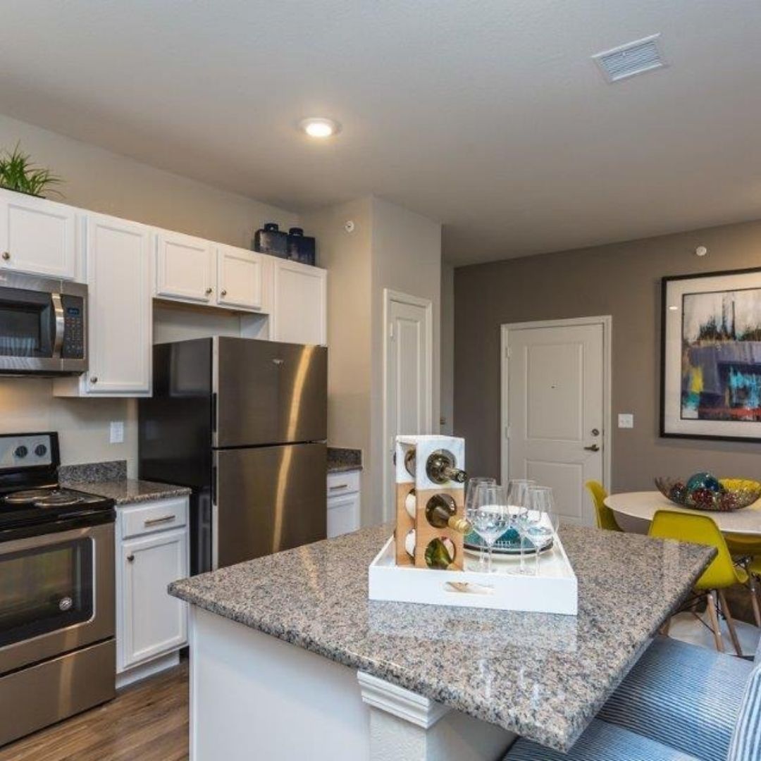 Apartment kitchen at Elements at Prairie Center